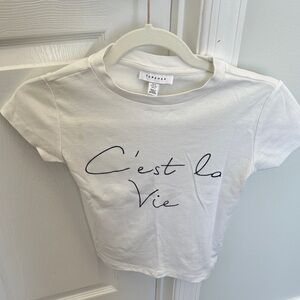 Topshop White Crop Top